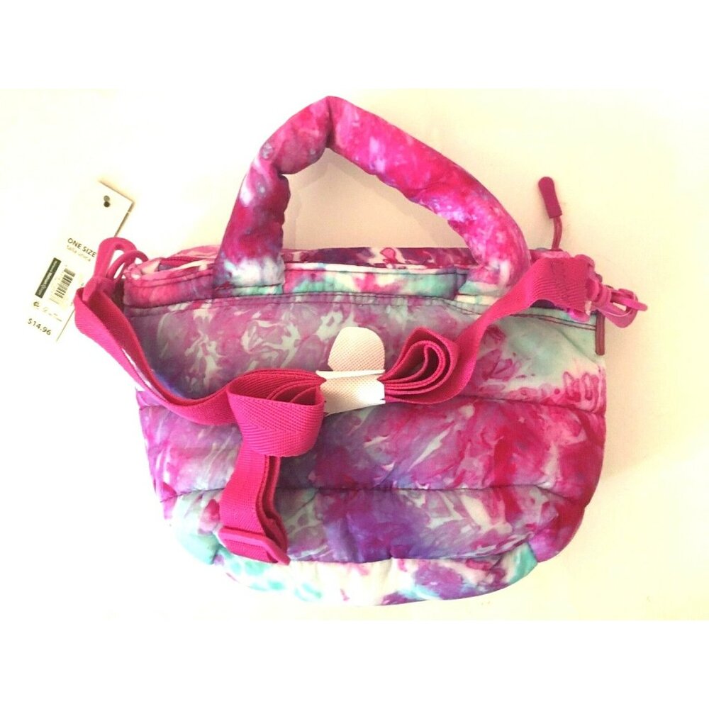 Multicolor Pink Blue Purple Nylon Cross Body Bag Purse No Boundaries SC032